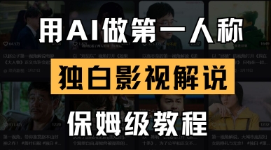 用AI做第一人称独白影视解说,手把手教学,保姆级教程-创业资源:轻创终点站-刀客联盟