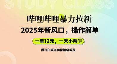 哔哩哔哩暴力拉新：2025年新风口，一单12元，一天数张(附开白渠道和保姆级教程)-创业资源:轻创终点站-刀客联盟